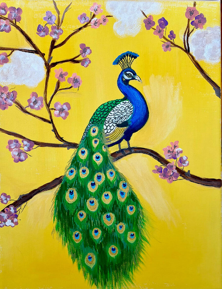 Divine Peacock on a branch