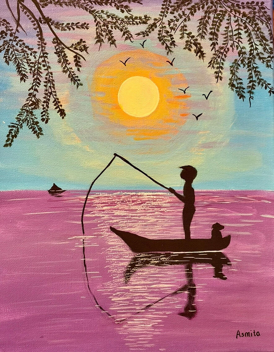 Fishing at the Sunset